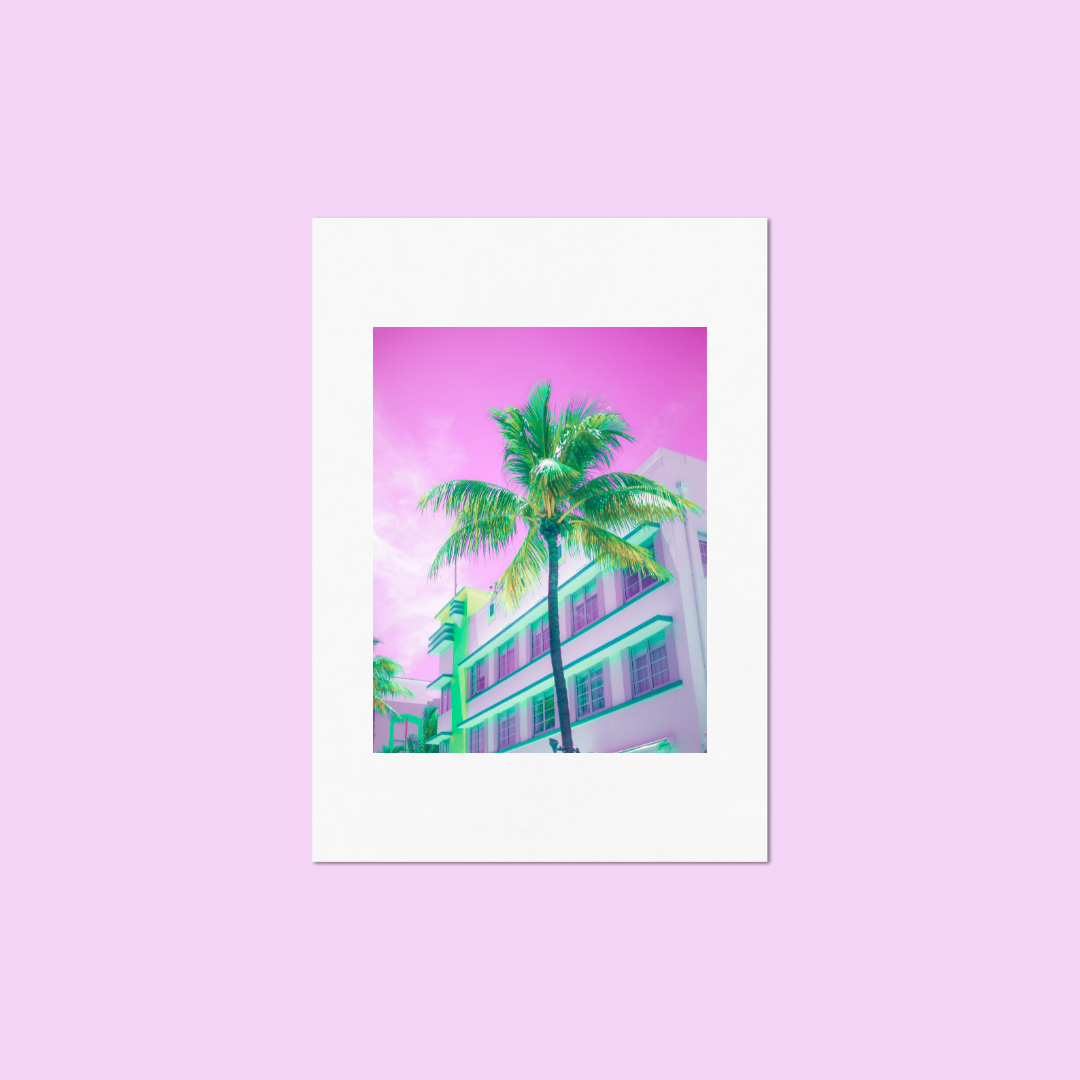 'Synthwave Summer' Art Print by Gabbi Rae (8x10" print in an 11x14" mat)