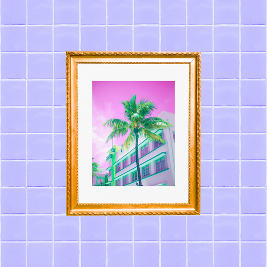 'Synthwave Summer' Art Print by Gabbi Rae (8x10" print in an 11x14" mat)