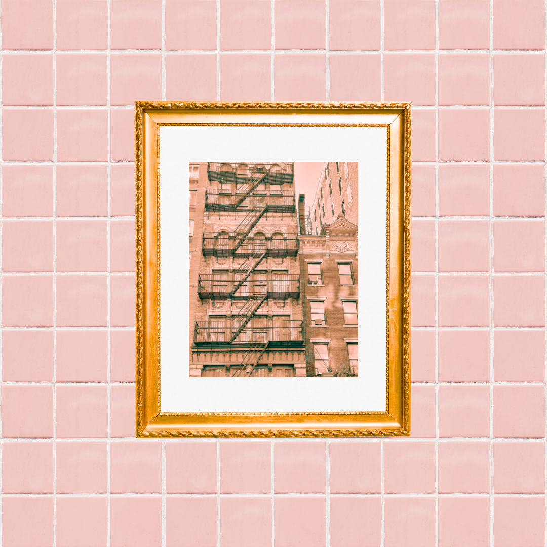 'Greenwich Village' Art Print by Gabbi Rae (8x10" print in an 11x14" mat)