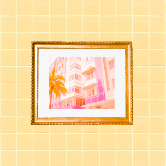 'Miami Haze' Art Print by Gabbi Rae (8x10" print in an 11x14" mat)