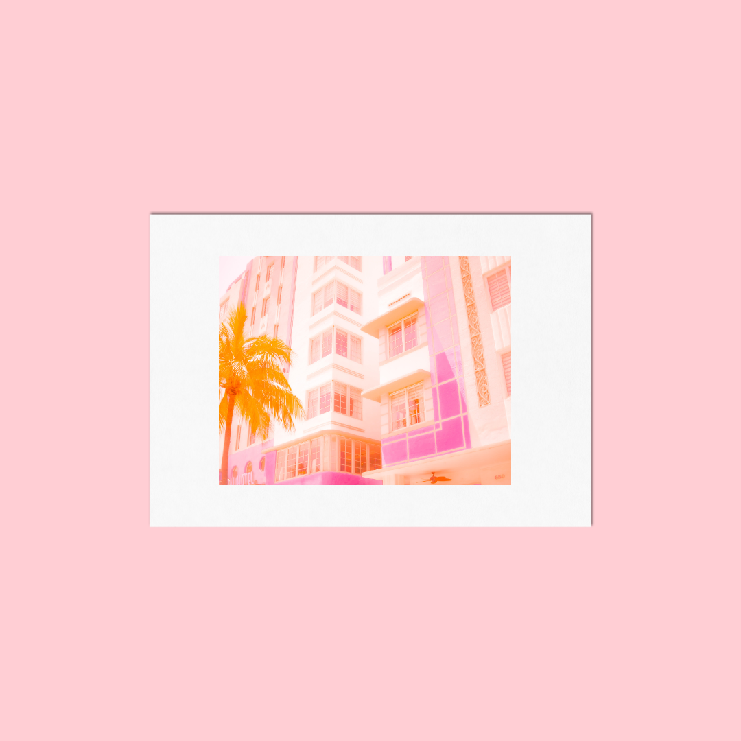 'Miami Haze' Art Print by Gabbi Rae (8x10" print in an 11x14" mat)