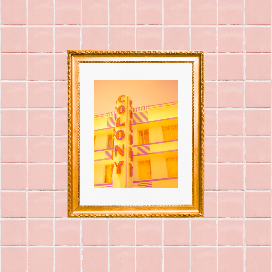 ‘Colony Hotel' Art Print by Gabbi Rae (8x10" print in an 11x14" mat)