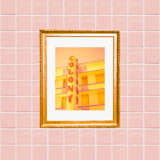 ‘Colony Hotel' Art Print by Gabbi Rae (8x10" print in an 11x14" mat)