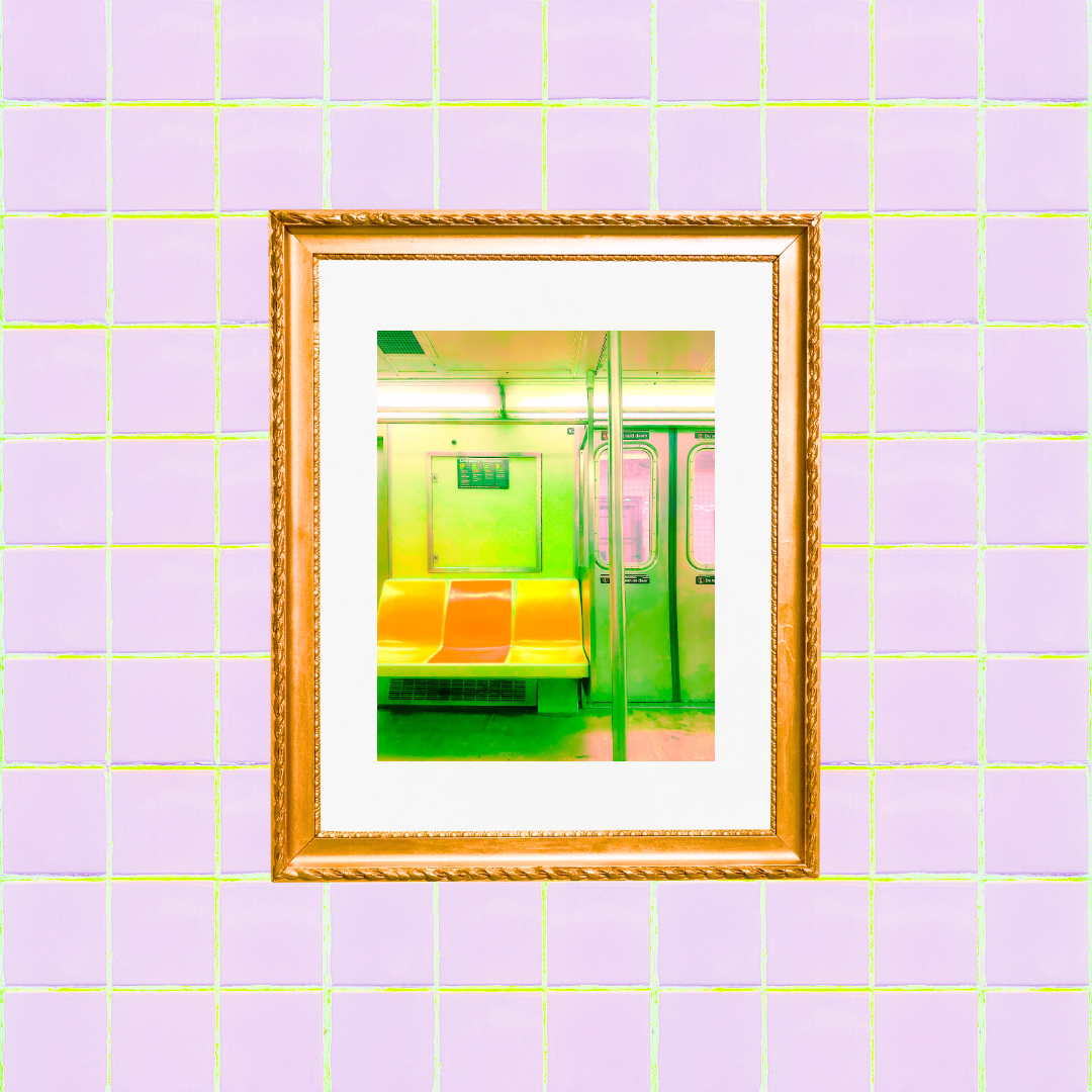‘Lime Subway' Art Print by Gabbi Rae (8x10" print in an 11x14" mat)