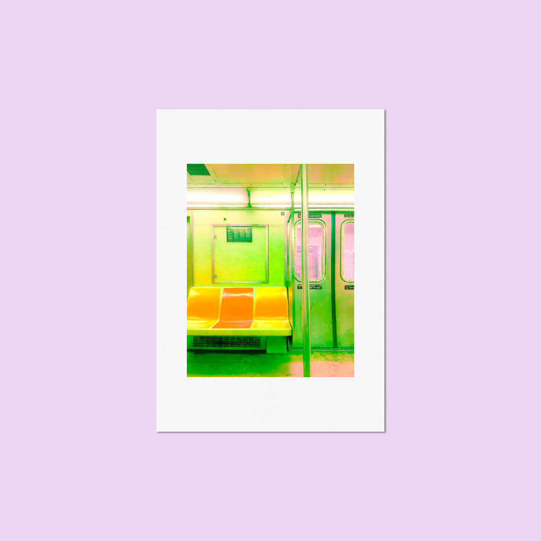 ‘Lime Subway' Art Print by Gabbi Rae (8x10" print in an 11x14" mat)