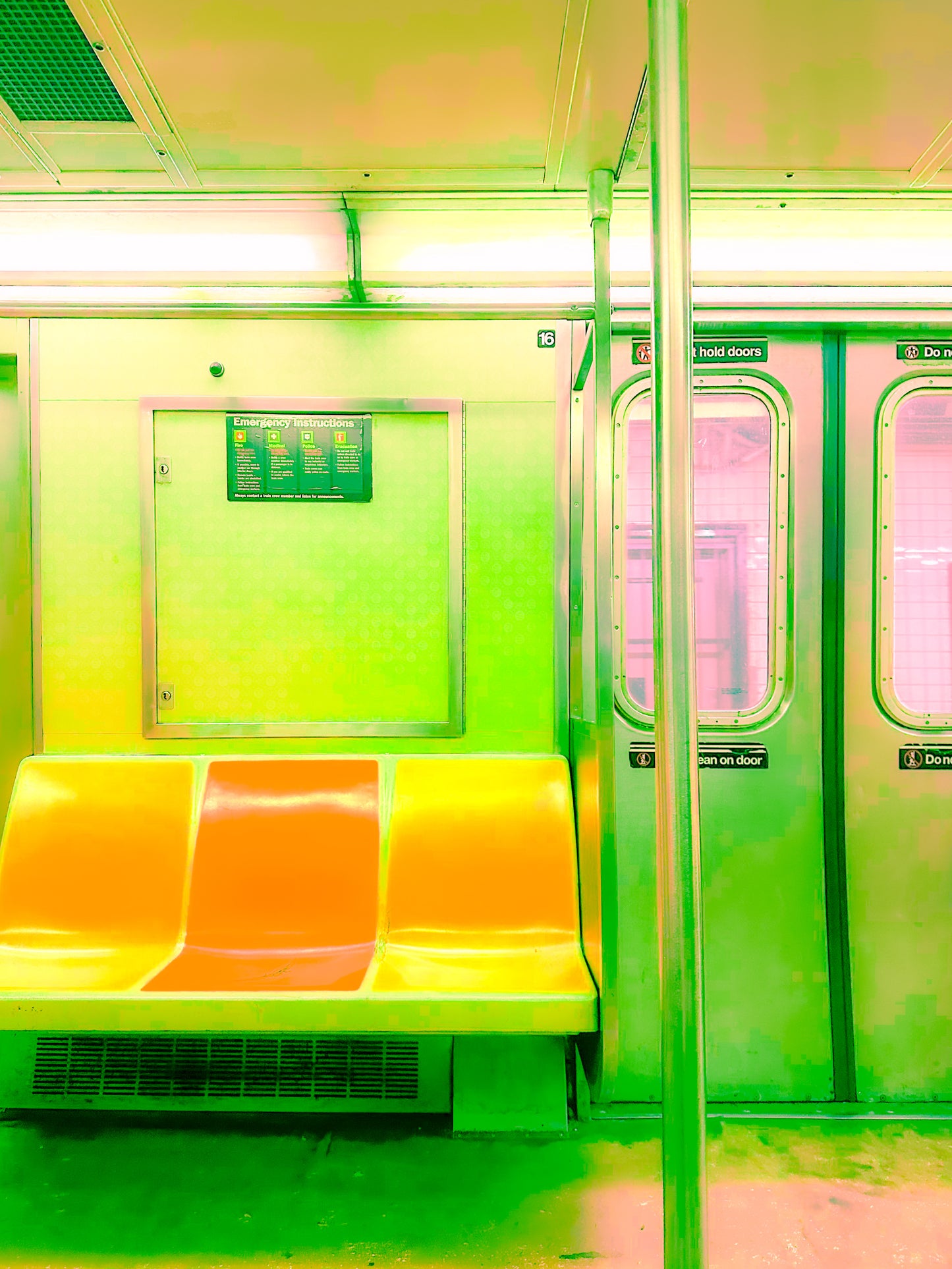 ‘Lime Subway' Art Print by Gabbi Rae (8x10" print in an 11x14" mat)