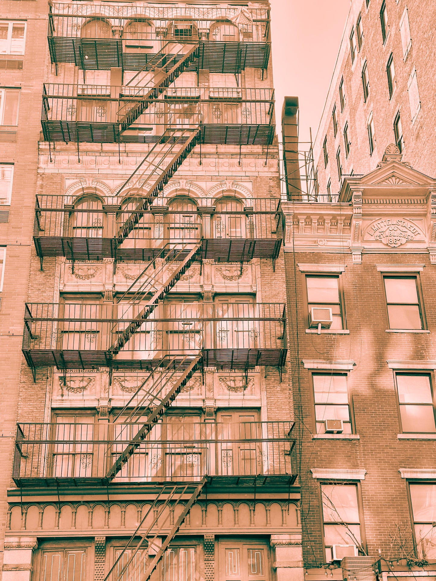 'Greenwich Village' Art Print by Gabbi Rae (8x10" print in an 11x14" mat)