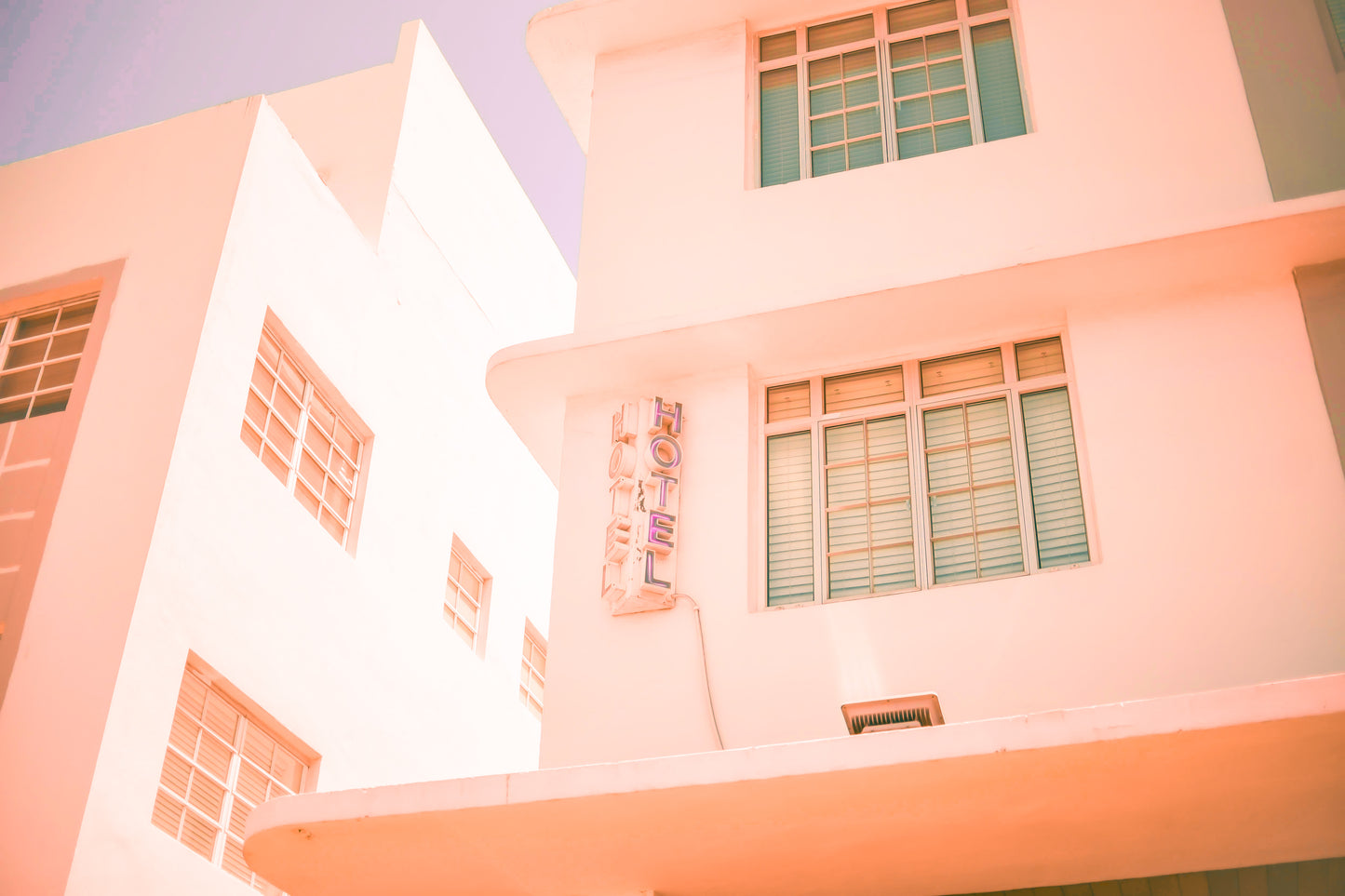 'Peach Hotel' Art Print by Gabbi Rae (8x10" print in an 11x14" mat)